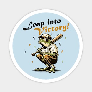 Frog baseball player Magnet